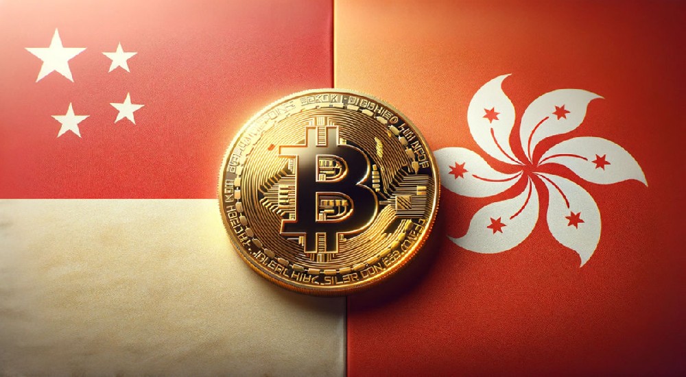 DALL·E-2024-04-11-08.50.20-A-wide-format-image-featuring-the-flag-of-Hong-Kong-on-the-left-half-and-a-shiny-golden-Bitcoin-symbol-on-the-right-half.-The-image-should-have-a-cle.jpg